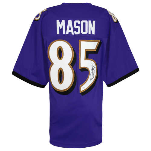 Derrick Mason Signed Purple Custom Football Jersey - (JSA)