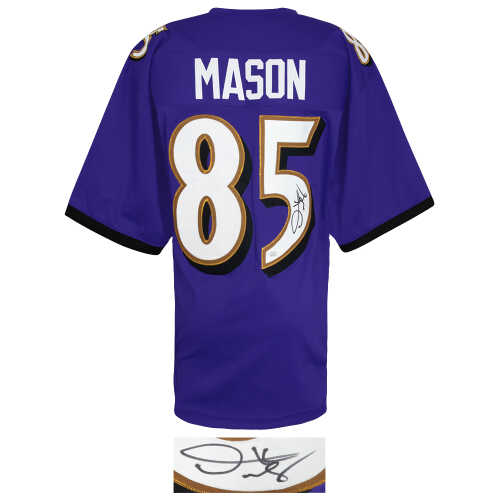 Derrick Mason Signed Purple Custom Football Jersey - (JSA) - Image 2
