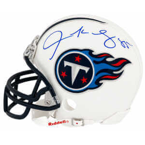 Derrick Mason Signed Tennessee Titans Riddell (VSR4) Mini Helmet