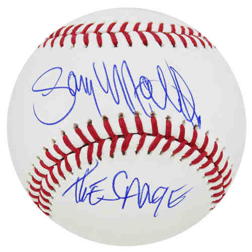 Gary Matthews Signed Rawlings Official MLB Baseball w/Sarge