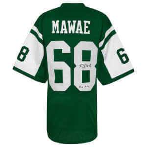Kevin Mawae Signed Green Throwback Custom Jersey w/HOF 2019