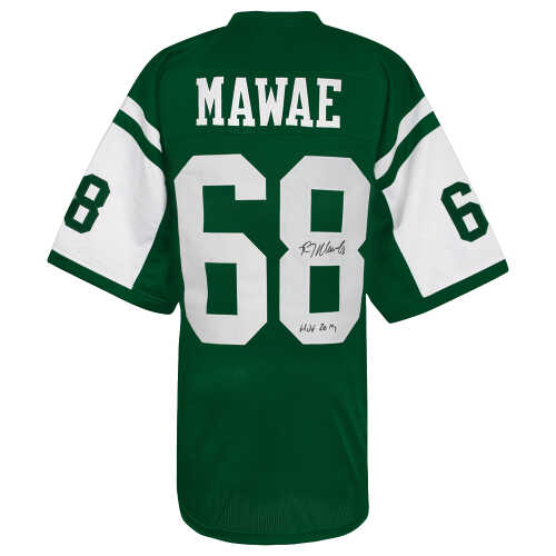 Kevin Mawae Signed Green Throwback Custom Jersey w/HOF 2019