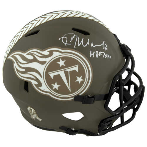 Kevin Mawae Signed Tennessee Titans SALUTE Riddell Full Size Speed Replica Helmet w/HOF 2019