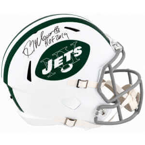 Kevin Mawae Signed New York Jets Throwback (65-77 Style) Riddell Full Size Speed Replica Helmet w/HOF 2019