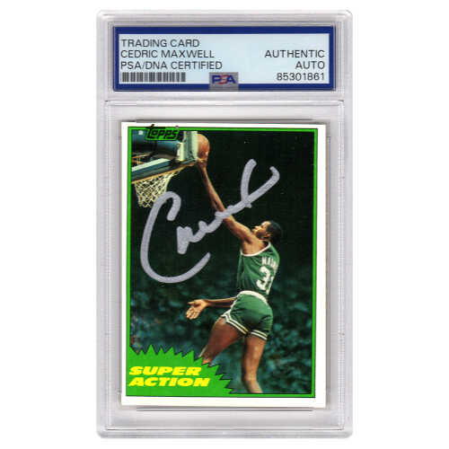 Cedric Maxwell Signed Celtics 1981-82 Topps Basketball Card #107 - (PSA Encapsulated)