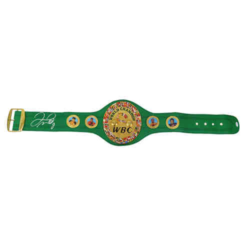 Floyd Mayweather Jr. Signed Boxing Championship Green Full Size Belt (JSA)