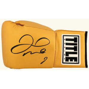 Floyd Mayweather Jr. Signed Title Gold Boxing Glove