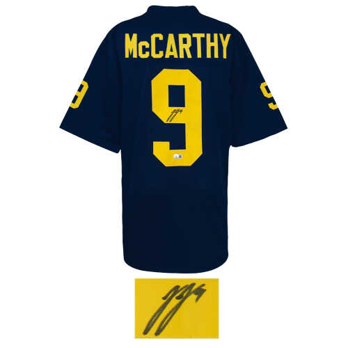 J.J. (JJ) McCarthy Signed Navy Custom College Football Jersey - (Beckett) - Image 2