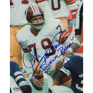 Ron McDole Signed Washington Football Team Action 8x10 Photo w/Dancing Bear