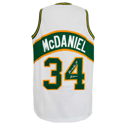 Xavier McDaniel Signed White Throwback Custom Basketball Jersey w/X-Man