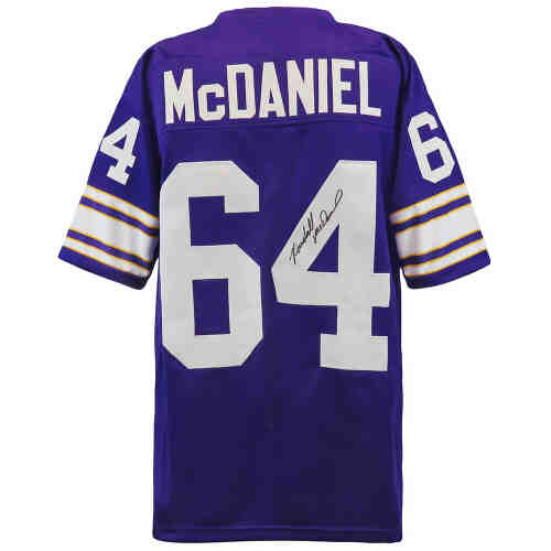 Randall McDaniel Signed Purple Throwback Custom Football Jersey