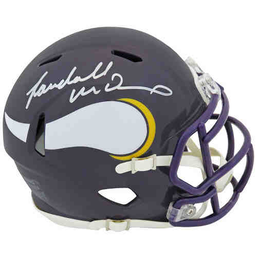 Randall McDaniel Signed Minnesota Vikings Throwback Riddell Speed Mini Helmet