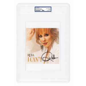 Reba McEntire Signed 'I Can't' 6x6 CD Insert (In Black) - (PSA Encapsulated)