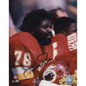Tony McGee Signed Washington Football Team On Bench 8x10 Photo