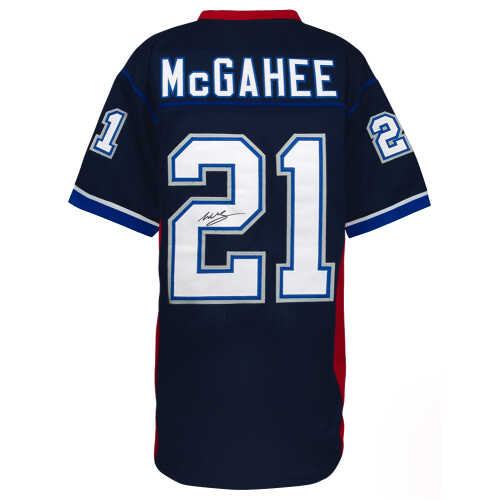 Willis McGahee Signed Navy Blue Custom Football Jersey