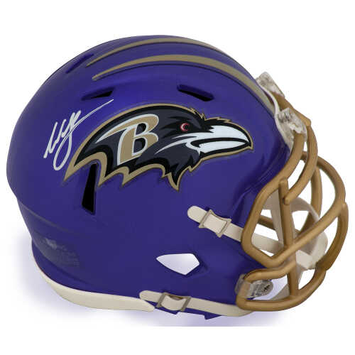 Willis McGahee Signed Baltimore Ravens FLASH Riddell Speed Mini Helmet