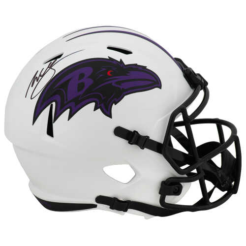 Willis McGahee Signed Baltimore Ravens LUNAR Riddell Full Size Speed Replica Helmet