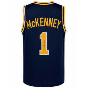 Trey McKenney Signed Navy Custom College Basketball Jersey