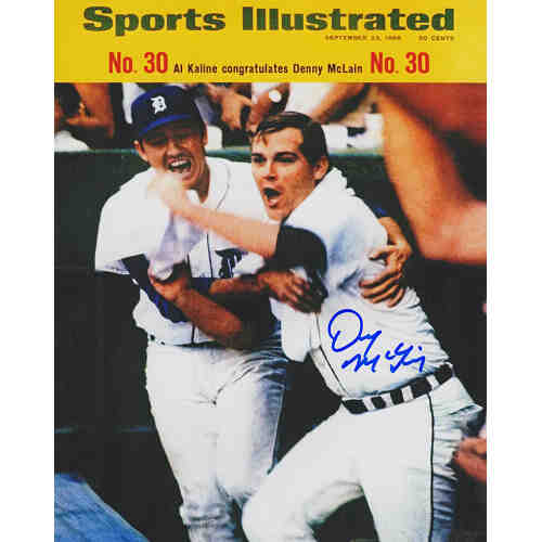 Denny McLain Signed Tigers Sports Illustrated 9/23/68 Cover 8x10 Photo