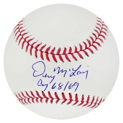 Denny McLain Signed Rawlings Official MLB Baseball w/CY 68, 69