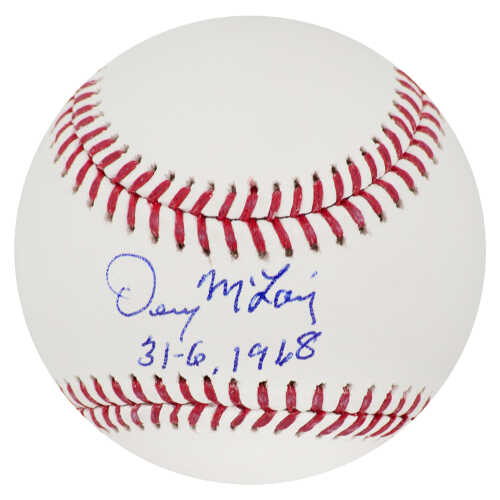 Denny McLain Signed Rawlings Official MLB Baseball w/31-6, 1968