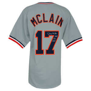 Denny McLain Signed Grey Custom Baseball Jersey w/68 AL MVP
