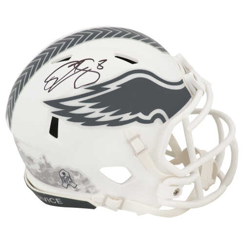 Donovan McNabb Signed Philadelphia Eagles 2024 SALUTE White Riddell Speed Mini Helmet