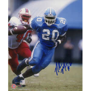 Natrone Means Signed North Carolina Tar Heels Blue Jersey Action 8x10 Photo