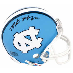 Natrone Means Signed UNC Tar Heels Riddell (VSR4) Mini Helmet