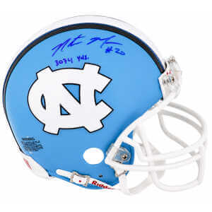 Natrone Means Signed UNC Tar Heels Riddell (VSR4) Mini Helmet w/3074 Yds