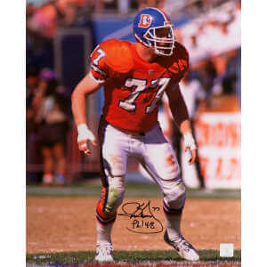 Karl Mecklenburg Signed Denver Broncos Action 16x20 Photo