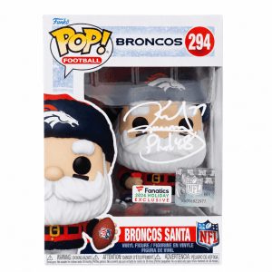Karl Mecklenburg Signed Denver Broncos SANTA Funko Pop Doll #294