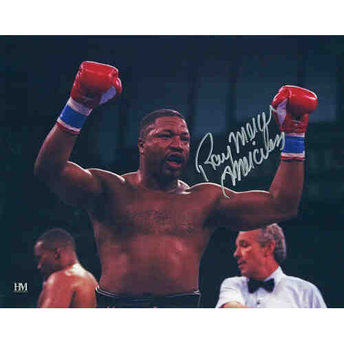 Ray Mercer Signed Boxing Arms Raised 8x10 Photo w/Merciless