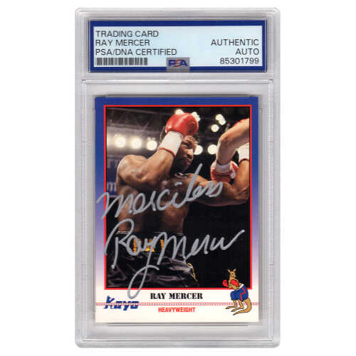 Ray Mercer Signed 1991 Kayo Boxing Trading Card #117 w/Merciless - (PSA Encapsulated)