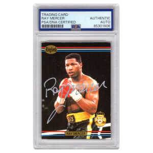 Ray Mercer Signed 1991 Ringlords Boxing Trading Card #13 – (PSA Encapsulated)