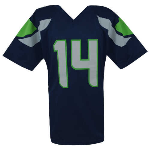 D.K. (DK) Metcalf Signed Navy Custom Football Jersey - Image 2