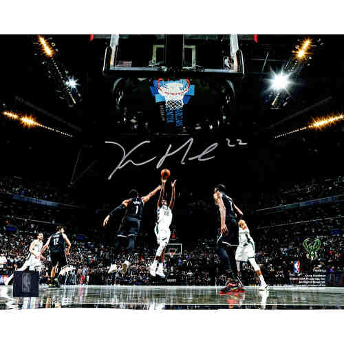 Khris Middleton Signed Milwaukee Bucks Shooting Action 8x10 Photo