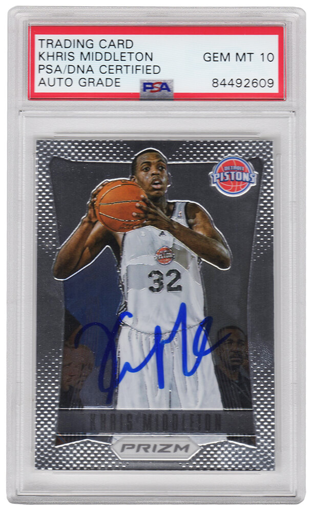 Khris Middleton Signed Detroit Pistons 2012 Panini Prizm Rookie