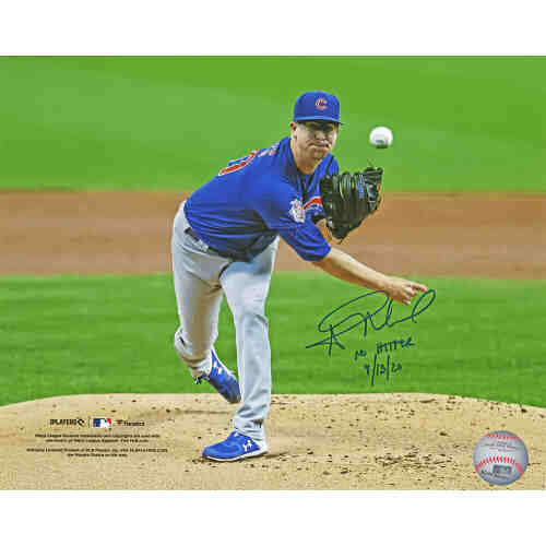 Alec Mills Signed Chicago Cubs Pitching Action 8x10 Photo w/No Hitter 9-13-20