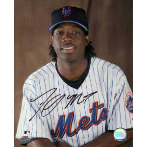 Lastings Milledge Signed New York Mets Studio Pose 8x10 Photo