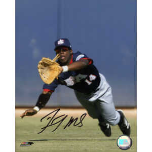 Lastings Milledge Signed USA Baseball Diving Catch 8x10 Photo