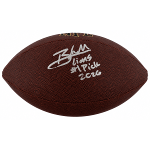 Blake Miller Signed Wilson Super Grip Full Size NFL Football w/Lions #1 Pick 2026