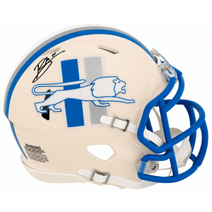 Blake Miller Signed Detroit Lions RETRO Riddell Speed Mini Helmet