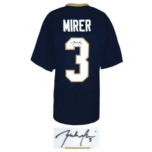 Rick Mirer Signed Navy Custom College Football Jersey - Image 2