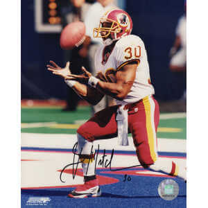 Brian Mitchell Signed Washington Football Team Catching Football 8x10 Photo