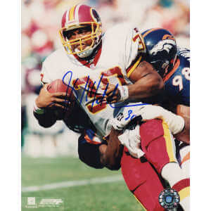 Brian Mitchell Signed Washington Football Team White Jersey vs. Broncos 8x10 Photo