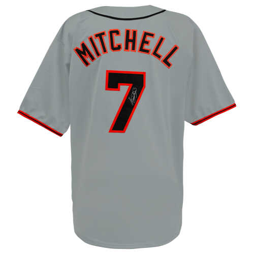 Kevin Mitchell Signed Gray Custom Baseball Jersey