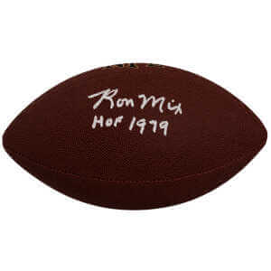 Ron Mix Signed Wilson Super Grip Full Size NFL Football w/HOF'79