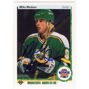 Mike Modano Signed Minnesota North Stars 1990-91 Upper Deck Hockey Rookie Card #346