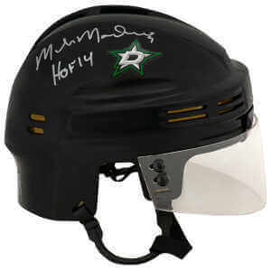 Mike Modano Signed Dallas Stars Black Hockey Mini Helmet w/HOF'14
